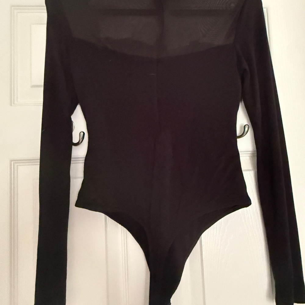 Black Long Sleeve sexy Bodysuit